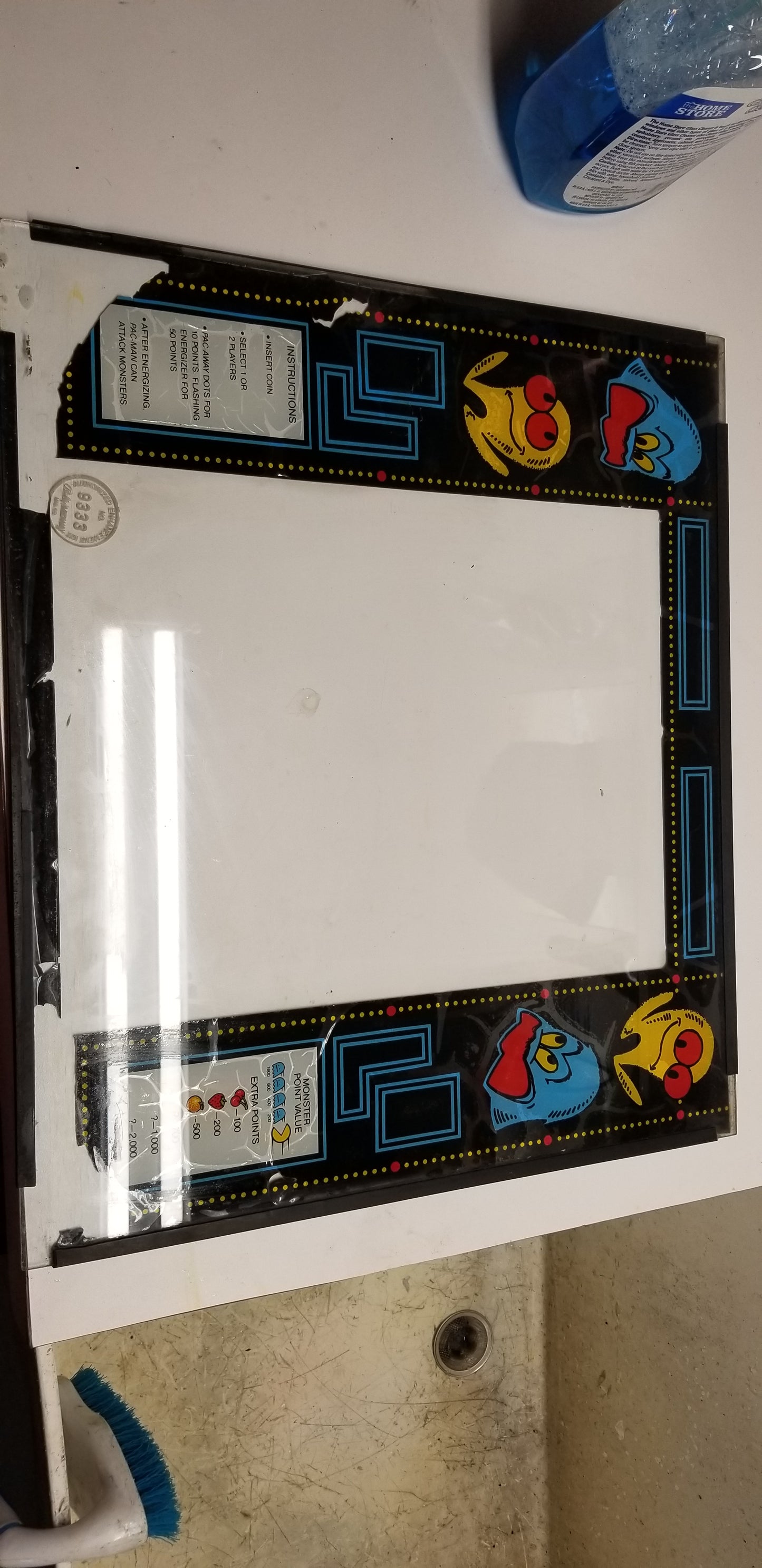 Pac Man Cabaret Glass Used