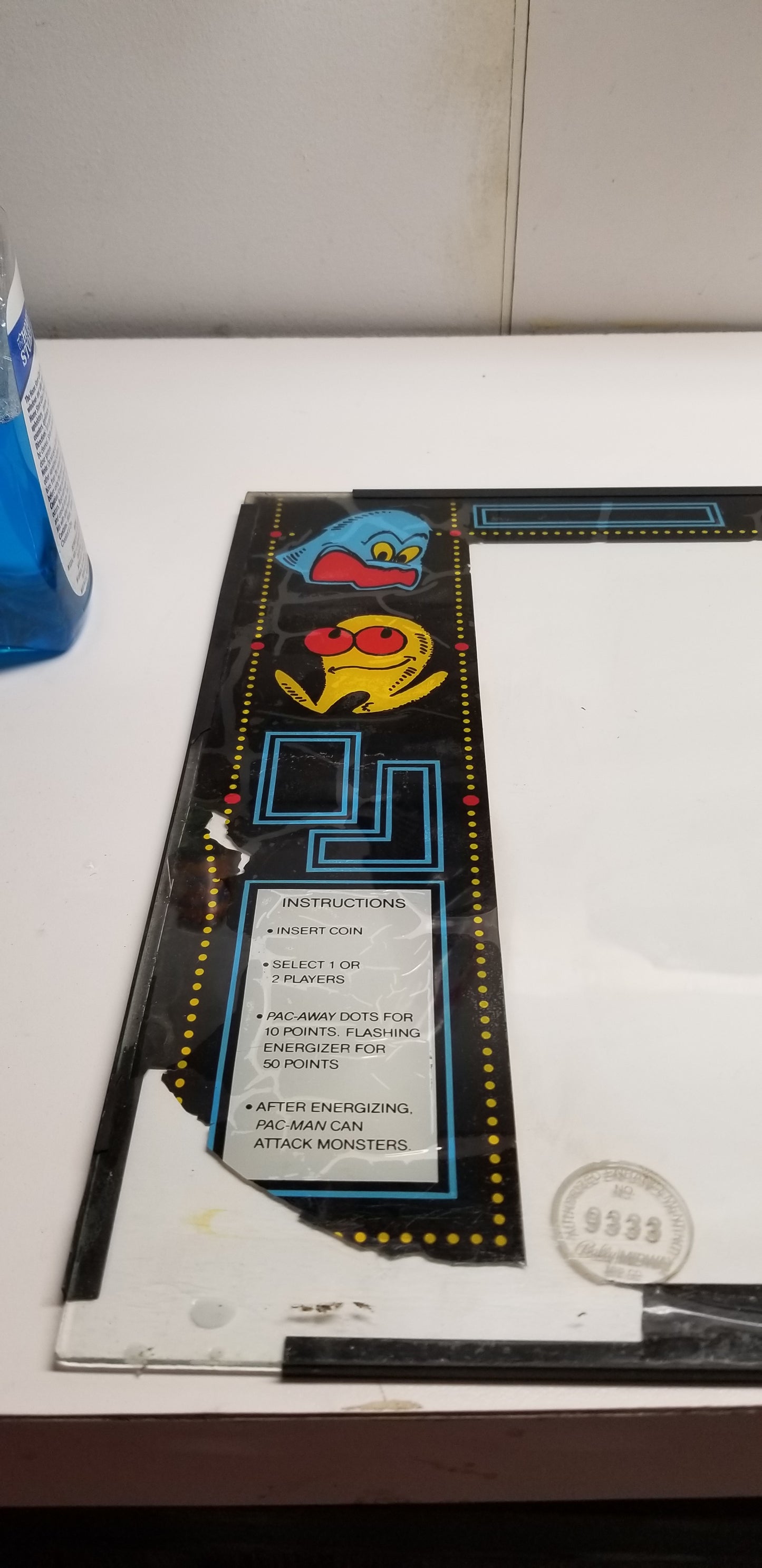 Pac Man Cabaret Glass Used