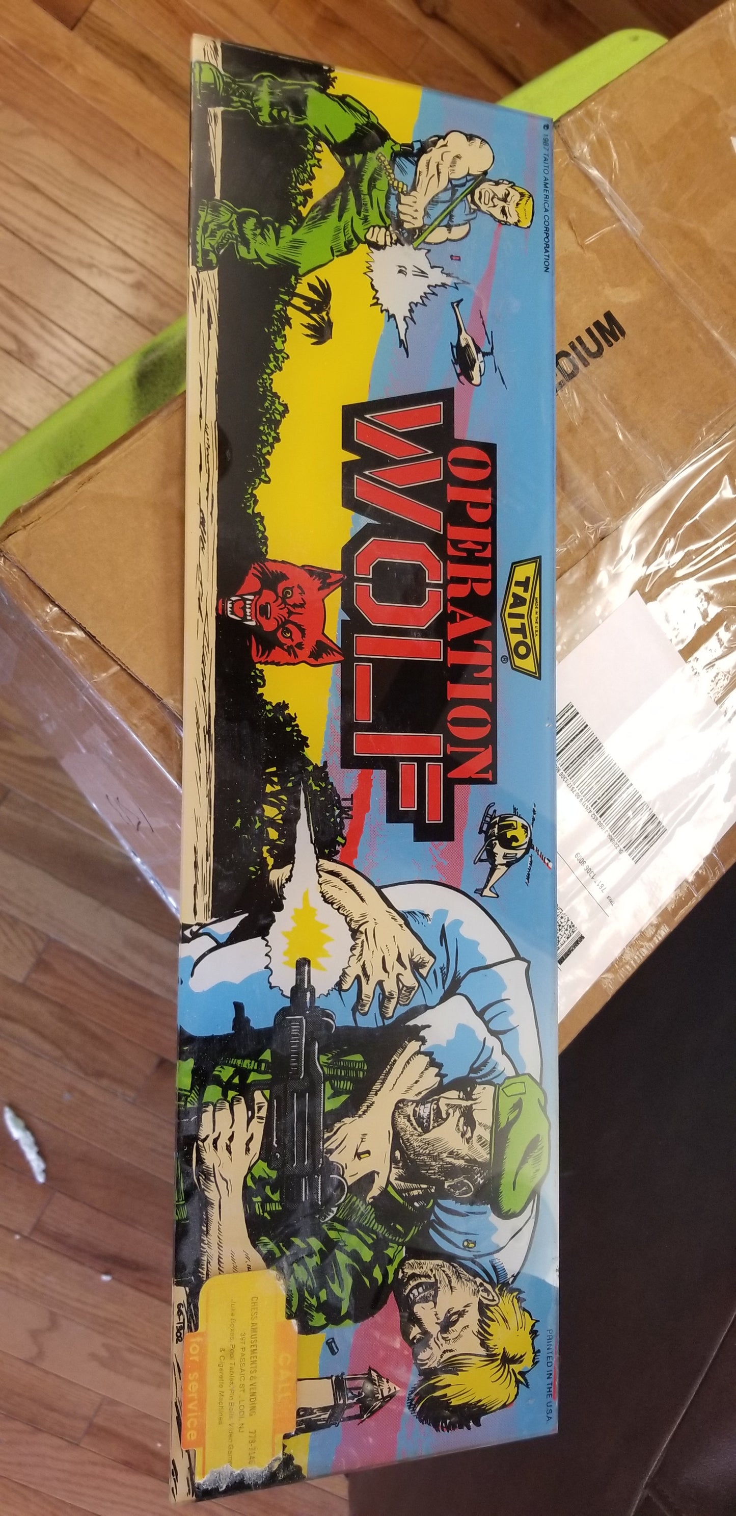 Operation Wolf Marquee - Original cabinet