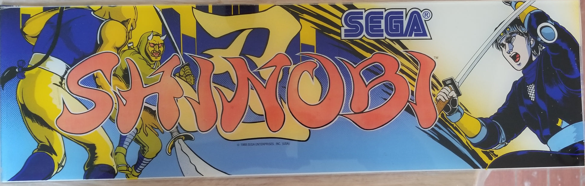 Shinobi Arcade Upright Marquee